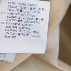 مملوكة مسبقًا بنطلون سان لوران باريس ساق مستقيمة قطن بيج مقاس متوسط