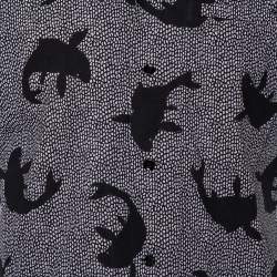 مملوكة مسبقًا Saint Laurent Paris Black Dolphin Printed Cotton Bowling Shirt L