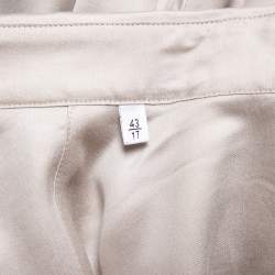 Saint Laurent Paris Beige Modal & Silk Button Front Shirt XXL   