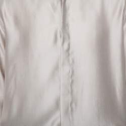 Saint Laurent Paris Beige Modal & Silk Button Front Shirt XXL   