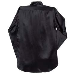 Pre Owned Saint Laurent Paris Black Silk Satin Button Front Shirt S