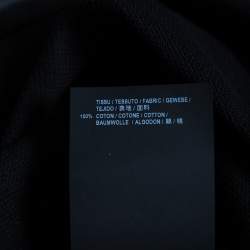 مملوكة مسبقًا Saint Laurent Paris Black Cotton Pique Stripe Trim Polo T-Shirt L