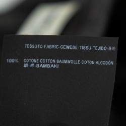 Pre Owned Saint Laurent Paris Charcoal Grey Cotton Washed Detail T-Shirt M