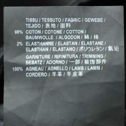 Pre Owned Saint Laurent Paris Black Denim Leather Trim Biker Jeans M