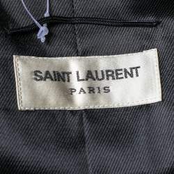Pre Owned Saint Laurent Paris Burgundy Velvet Moon & Stars Embellished Teddy Jacket M