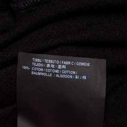 Pre Owned Saint Laurent Paris Black No Smoking Printed Cotton Crewneck T-Shirt XS