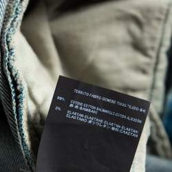 مملوكة مسبقًا بنطلون جينز سان لوران باريس دينم أزرق نمط مغسول ممزق مقاس صغير - سمول