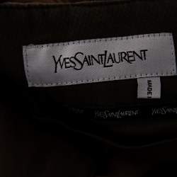 مملوكة مسبقًا بنطلون سان لوران كارغو قطن بيج تفاصيل ربطة متقاطعة مقاس متوسط - ميديوم 