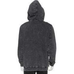Pre Owned Saint Laurent Grey Logo Printed Cotton Distressed Hoodie XL