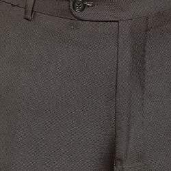 Pre Owned Yves Saint Laurent Vintage Brown Wool Straight Leg Pants XL