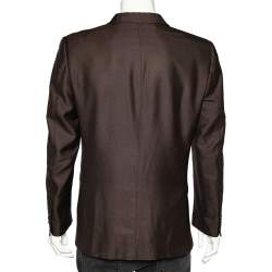 Yves Saint Laurent Vintage Brown Button Front Blazer XL