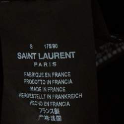 مملوكة مسبقًا Saint Laurent Black Quit Smoking Printed Cotton Roundneck T-Shirt S