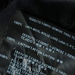 Saint Laurent Black Wool Trim Detail Open Front Blazer M