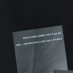 مملوكة مسبقًا Saint Laurent Black Wool Stand Collar Jacket M