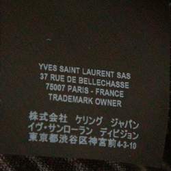 Pre Owned Saint Laurent Charcoal Grey Striped Cotton T-Shirt S