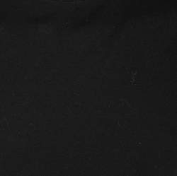 Pre Owned تي شيرت سان لوران قطن أسود بحواف ممزقة مقاس متوسط - ميديوم