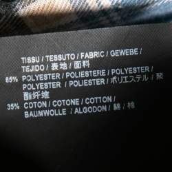 Saint Laurent Blue Checkered Cotton Button Front Shirt M