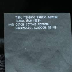 Pre Owned هودي سان لوران تريكو قطن أسود مطبوع شعار الماركة مقاس متوسط (ميديوم)