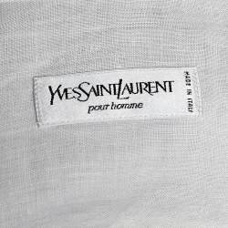 Yves Saint Laurent White Linen Button Front Shirt S