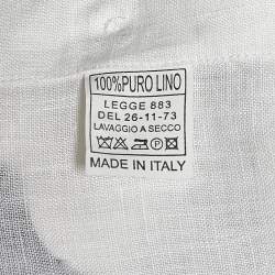 Yves Saint Laurent White Linen Button Front Shirt S
