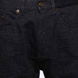 Saint Laurent Black Denim Shorts M