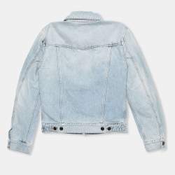 Saint Laurent Blue Denim Front Pocket Long Sleeve Jacket XS