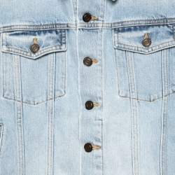 Saint Laurent Blue Denim Front Pocket Long Sleeve Jacket XS