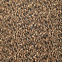 Pre Owned Saint Laurent Brown Abstract Leopard Print Crepe Short Sleeve Shirt XXXL