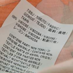 مملوكة مسبقًا Saint Laurent Orange Printed Crepe Short Sleeve Shirt XXL