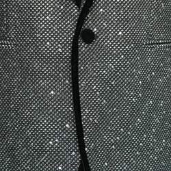 Saint Laurent Black Knit Wool Sequin Jackets L