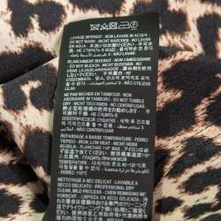 Saint Laurent Brown Leopard Print Oversized Shirt XS