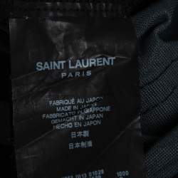Pre Owned Saint Laurent Black Vinyl Faux Leather Trousers M