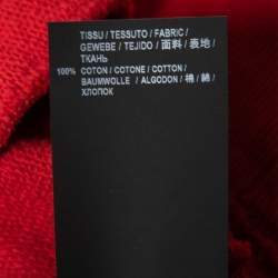 Saint Laurent Red Cotton Long Sleeve Hoodie XL