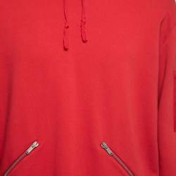 Saint Laurent Red Cotton Long Sleeve Hoodie XL