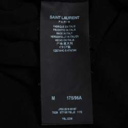 Pre Owned Saint Laurent Black Cotton Lover Boy Print Short Sleeve T-Shirt M