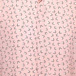Pre Owned Saint Laurent Pink Star Printed Silk Shirt L