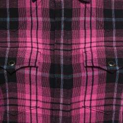 Saint Laurent Paris Pink Checked Linen Flannel Shirt S
