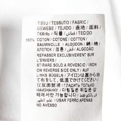 Pre Owned Saint Laurent White Cotton Knit Hoodie XS