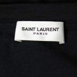 Saint Laurent Paris Black Jersey 1971 Rive Gauche T-Shirt L