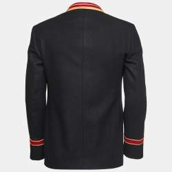 Saint Laurent Black Wool Officer Style Jacket S