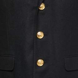 Saint Laurent Black Wool Officer Style Jacket S