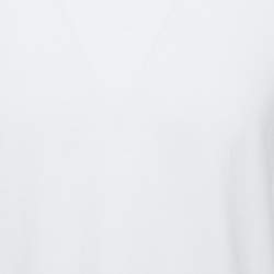 Saint Laurent Paris White Jersey Logo Heart Print T-Shirt M