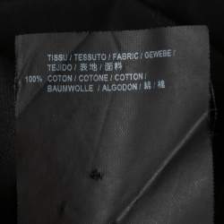 Pre Owned Saint Laurent Black Logo Print Cotton Crew Neck T-Shirt S