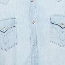Saint Laurent Light Blue Denim Full Sleeve Shirt XL
