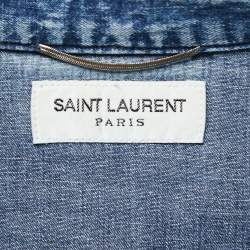 مملوكة مسبقًا Saint Laurent Blue Denim Classic Full Sleeve Shirt XL