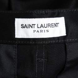 Pre Owned Saint Laurent Paris Black Cotton Trousers L