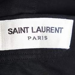 Saint Laurent Paris Black Cotton Button Front Shirt L
