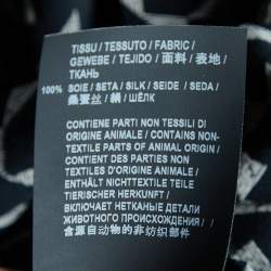 Saint Laurent Black Printed Silk Button Front Shirt L
