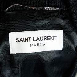 Saint Laurent Black Wool Stud Detail Button Front Jacket M