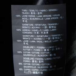 Saint Laurent Black Wool Stud Detail Button Front Jacket M